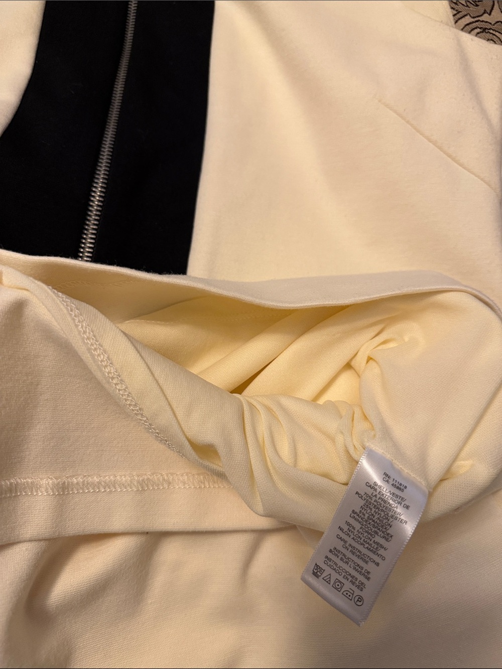 MICHAEL Michael Kors Colorblock Sleeveless Shift Dress – Cream/Black - Picture 7 of 7